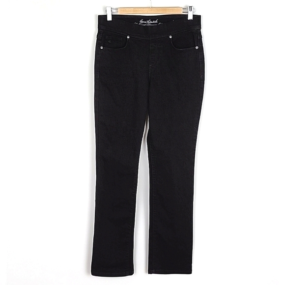 Gloria Vanderbilt  Black All-Around Slimming Effect Avery Straight Leg Pull On 6 - Picture 1 of 14